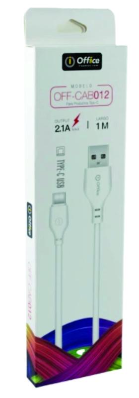 Cable Office Insumos Usb-a-usb Tipo C 2,1 1m B012 Blanco