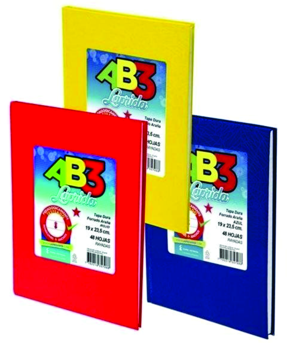 Cuaderno 19 X 23,5 Laprida Ab3 Araña Rojo 50 Hojas Rayado Cosido Tapa Dura