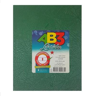 Cuaderno 19 X 23,5 Laprida Ab3 Araña Verde 50 Hojas Rayado Cosido Tapa Dura