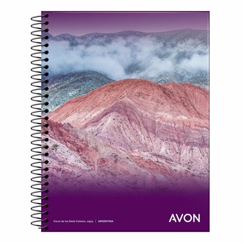 Cuaderno 16 X 21 Avon 84 Hojas Rayado Espiral