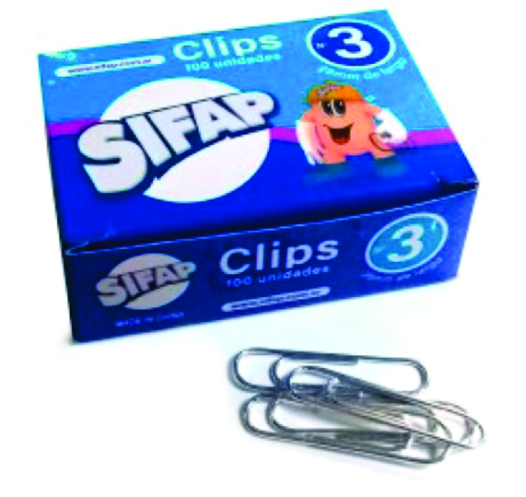 Broches Clips Sifap Nº 3 X 100 Unidades