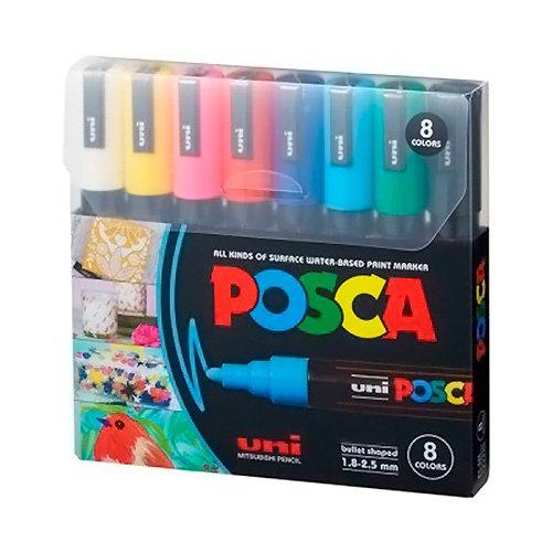 Marcador Uni Posca Pc-5m P. Gruesa * 8 U.