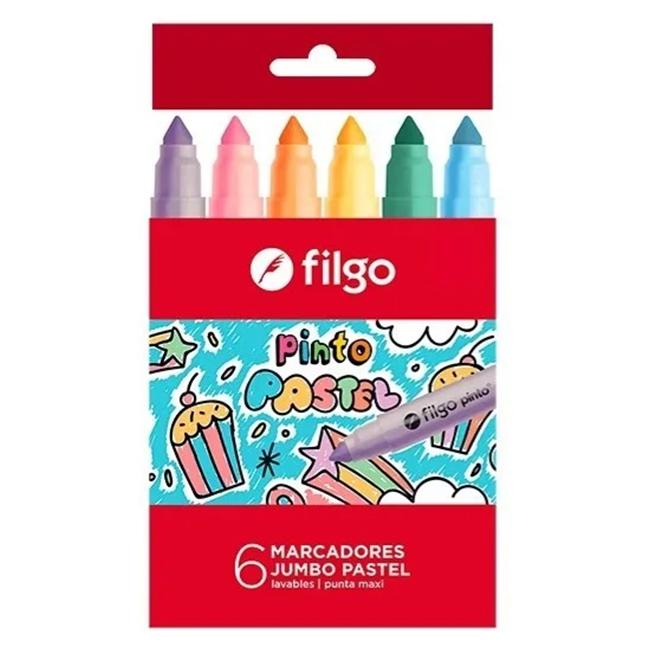 Marcador Filgo Pinto * 6 U. Jumbo Pastel