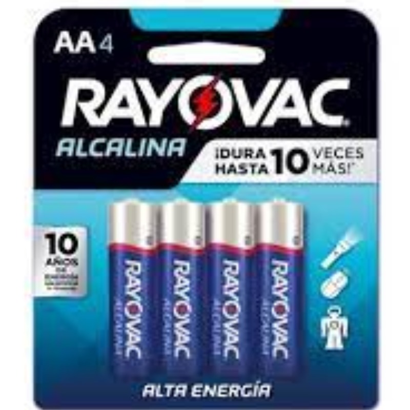 Pilas Rayovac Aa Alcalina Blister * 4 Unid.