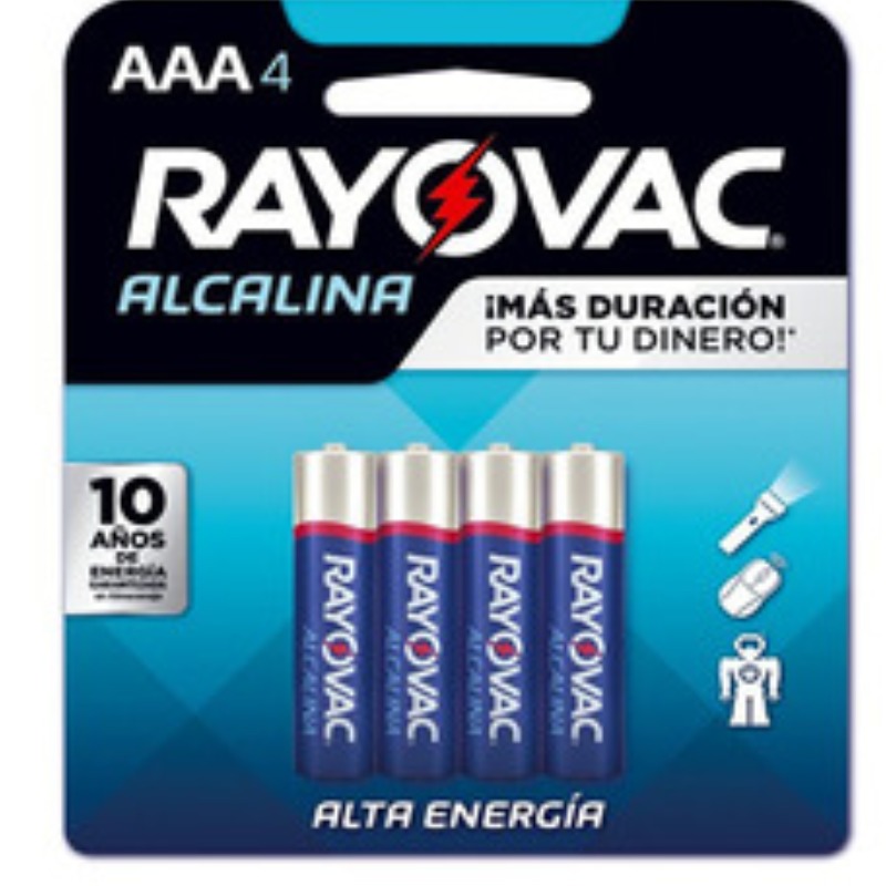 Pilas Rayovac Aaa Alcalina Blister * 4 Unid.