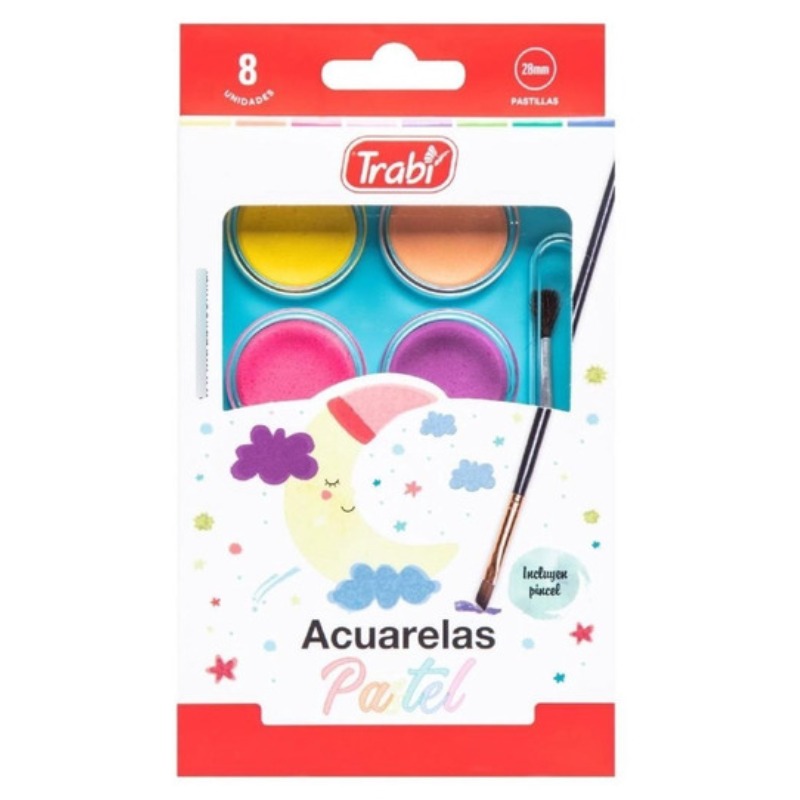 Acuarela Trabi X  8 Pastel Estuche Rigido (1020)